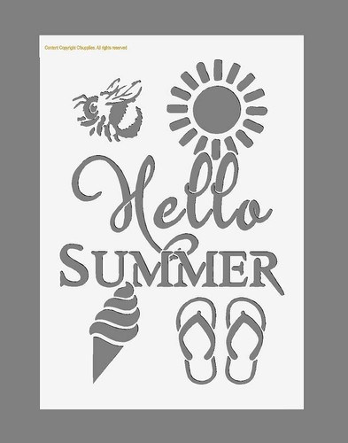 Mylar stencil ciao estate - mylar,
