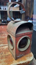 Vintage Railway lamp Road Red