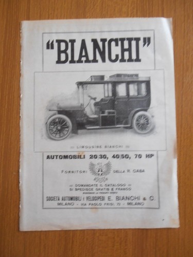1907 limousine bianchi - 1907,