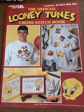 LEISURE ARTS The Official Looney Tunes Libro punto croce modelli disegni 1995 ottime condizioni