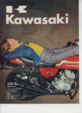 advertising Pubblicità MOTO KAWASAKI  350 S2 750 H2 '71-MAXIMOTO MOTOGIAPPONESI