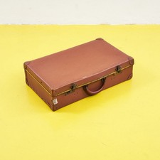 Raffinata valigia vintage anni '50 in pelle