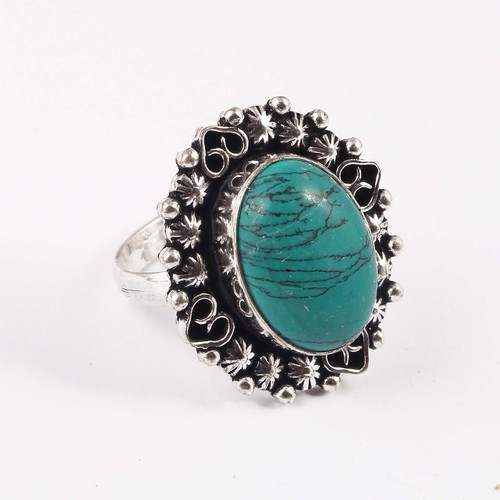 Anello turchese cabochon - anello, gs