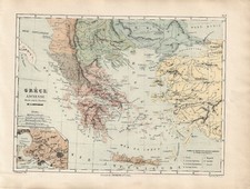 Carta geografica antica GRECIA