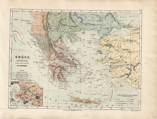 Carta geografica antica - , grecia