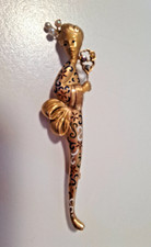 spilla oro 18k lacca e pietre