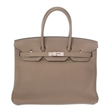 Borsa a mano HERMES Birkin 35 Trutierle Grigio 800000143020000