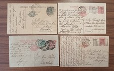 4 CARTOLINE POSTALI DA MESAGNE A BRINDISI E DA BRINDISI A MESAGNE DAL 1918