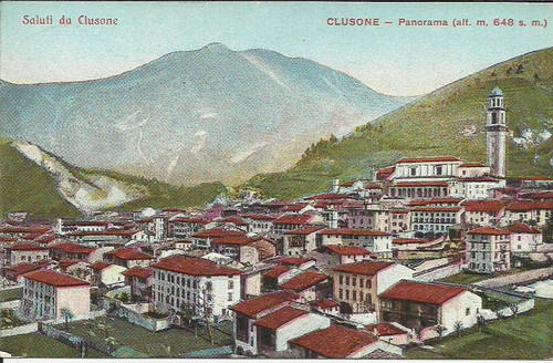 Saluti clusone anno 1919 - saluti,