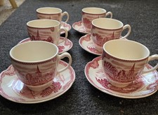 Tazza piattini rosa - piattini,