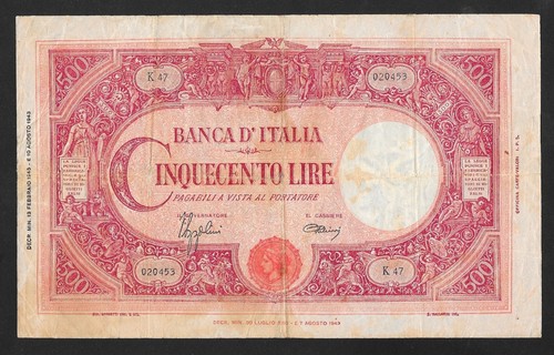 Italia rsi banconota 500 - banconota,