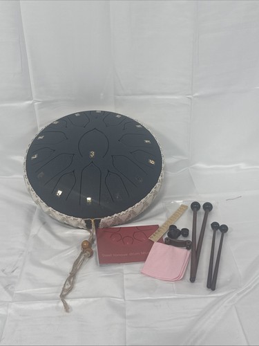 Steel tongue drum 14in - steel,