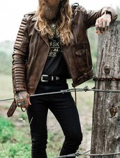 Men's Vintage Biker Slim Fit