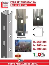PALO TESTATA 60X70 PALI VIGNETO RECINZIONE ACCIAIO ZINCATO CEMENTO CORDA TUTORI