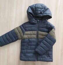 Giacca bimbo con cappuccio LUPILU taglia 4 anni 98 cm colore blu e verde oliva