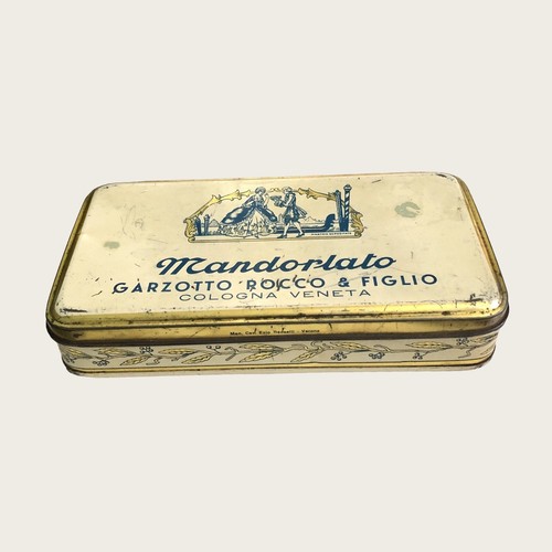 Scatola latta mandorlato - scatola, di