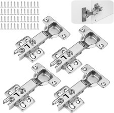 4 Pezzi Cerniere per Ante Cucina Ammortizzate, 35Mm Cerniere per Mobili Con Ango