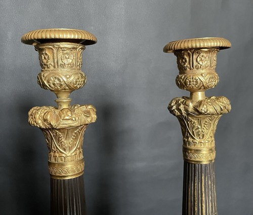 Portacandele impero bronzo - portacandele,