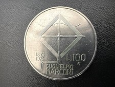 100 Lire - Centenario dalla nascita di Guglielmo Marconi 1874/1974 