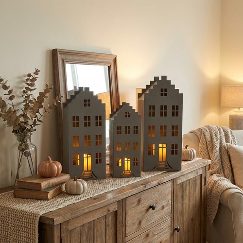 Lanterna casa candela led - casa,