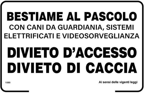 Cartello bestiame al pascolo - -,