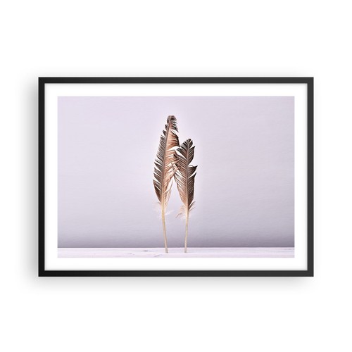 Poster 70x50cm due piume - poster, lilla