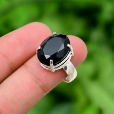 Anello onice nera in argento