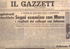 I2  IL GAZZETTINO DEL LUNEDI N. 3 ANNO 78 DEL 20/1/1964 SEGNI ESAMINA CON MORO