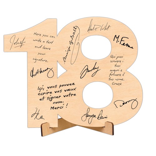 Decorazioni numeri legno - 18,