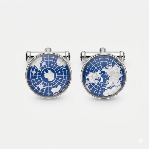 Gemelli montblanc iconic globe - gemelli,