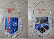 FANION 9x11cm Champions League 2025  FINALE VAINQUEUR  PARIS PSG / INTER MILAN
