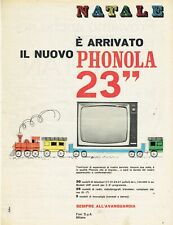 PHONOLA TV TELEVISORE NATALE FIMI SPA MILANO 1960 ANNI 60 PUBBLICITÀ  25X33