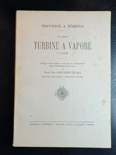 Turbine vapore volume 1 - volume,