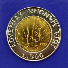 Moneta San Marino 500 Lire Bimetallica 1993 SPL Circolata