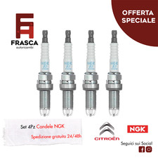 Candele 4 Pezzi NGK Citroen Saxo 1.6 VTL 88 CV 66 KW 90 CV 1.1 X 60 CV
