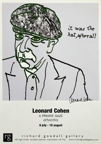 Leonard cohen signed poster - leonard,