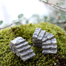 2 gradini in pietra finta per giardino, decorazione per la casa, micro paesaggio