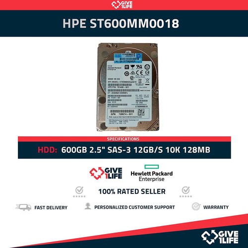 Hpe st600mm0018 600gb - hpe, hdd