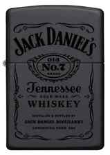 Accendino Zippo 60001369 Jack Daniel's Accendino A Benzina Nero Opaco