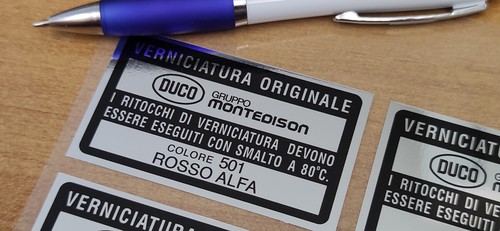 Adesivo etichetta restauro