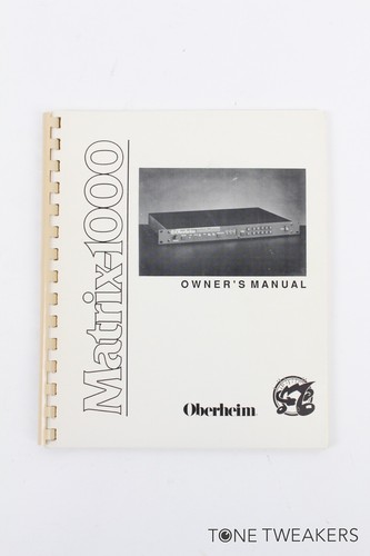 Oberheim matrix 1000 manuale - oberheim, matrix-1000