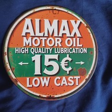 Insegna Almax Oil rotonda 8"