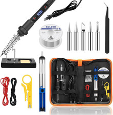 Saldatore a Stagno Kit 80W, LCD Temperatura Regolabile, 180-500 °C Temperatura R