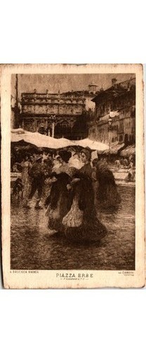 Cartolina verona italia piazza - verona,