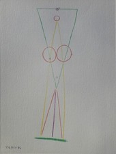 Pablo PICASSO: Donna Busto Di Fronte, Acquaforte, 31x24cm, 1952