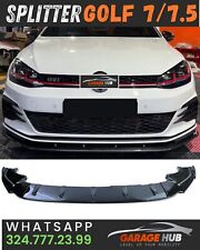 Lama Frontale Sotto paraurti per ->  G O L F  7 7.5  G T D / G T I R Nero Lucido