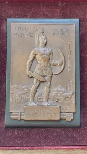 Bronzo placca ww2 - placca, intendenza