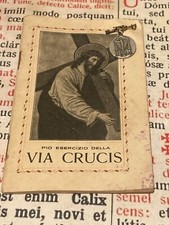 RARO LIBRO VIA CRUCIS: SPLENDIDO con medaglia "Santuario del Santo Crocifisso"!!!