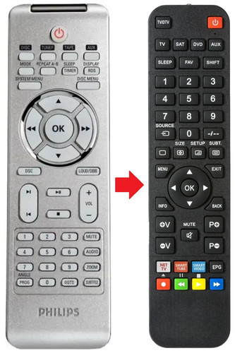 Telecomando adatto per philips - adatto,