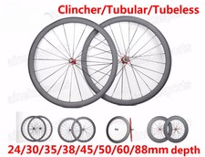 Set ruote in fibra di carbonio